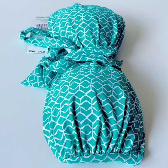 NWT (8) JADE JONES NEW YORK bandeau halter silicone pad non slip bikini top - Picture 2 of 11